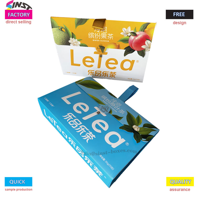 علبة بطاقة شاي الفواكه الباردة